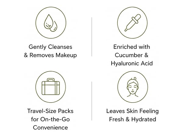 Pink Sky wild rose makeup remover wipes, refreshing facial cleansing towelettes, 40 pack travel