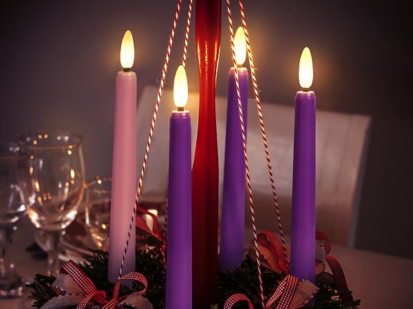 Advent taper candles