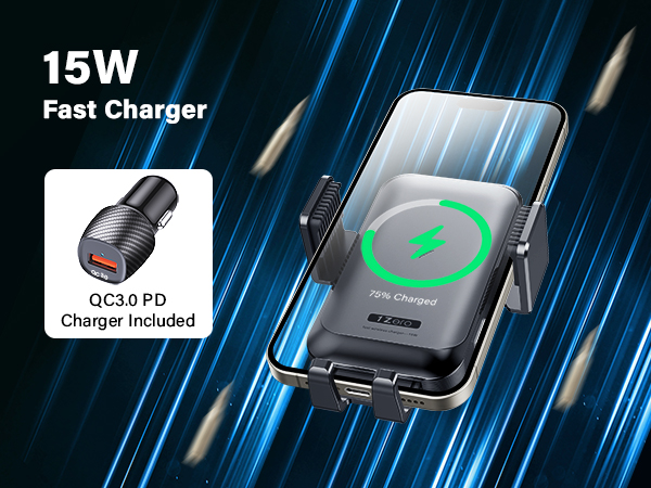 wireless car charger cup holder phone mount