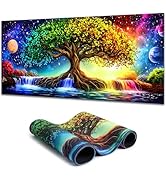 Manicer Fantasy Tree of Life Mouse Pad – Blacklight UV Reactive Glowing Desk Mat, Colorful Nature...