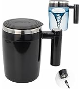 daasigwaa Rechargeable Self Stirring Mug - Magnetic Electric Auto Mixing Stainless Steel Cup for ...