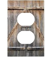 Vintage Western Barn Door Wood 1 Gang Electrical Duplex Outlet Covers Receptacle Wall Plate Rusti...