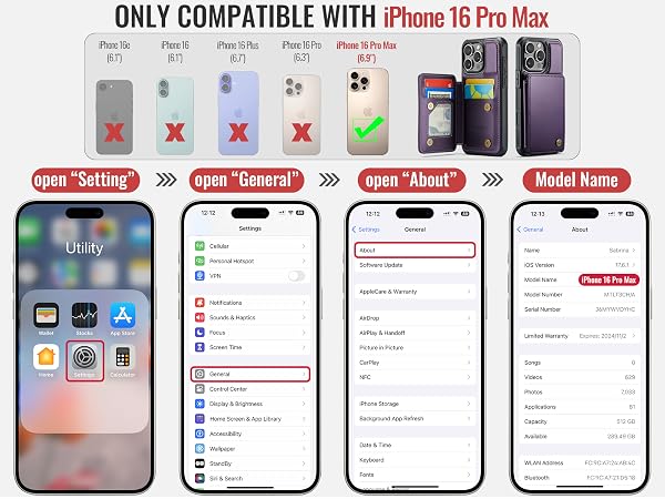 iPhone 16 promax wallet case