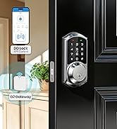Veise VE06 Smart Deadbolt with App Control, Keyless Entry Smart Lock for Front Door, Electronic D...