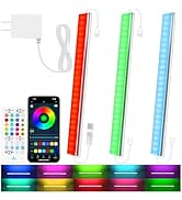 Benreom 3 Pcs RGB Under Cabinet Lights Kit, Smart App and Remote Control Under Cabinet Lighting, ...