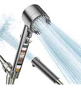 PWERAN Filtered Shower Head with Handheld, High Pressure Water Flow and Multiple Spray Modes Show...