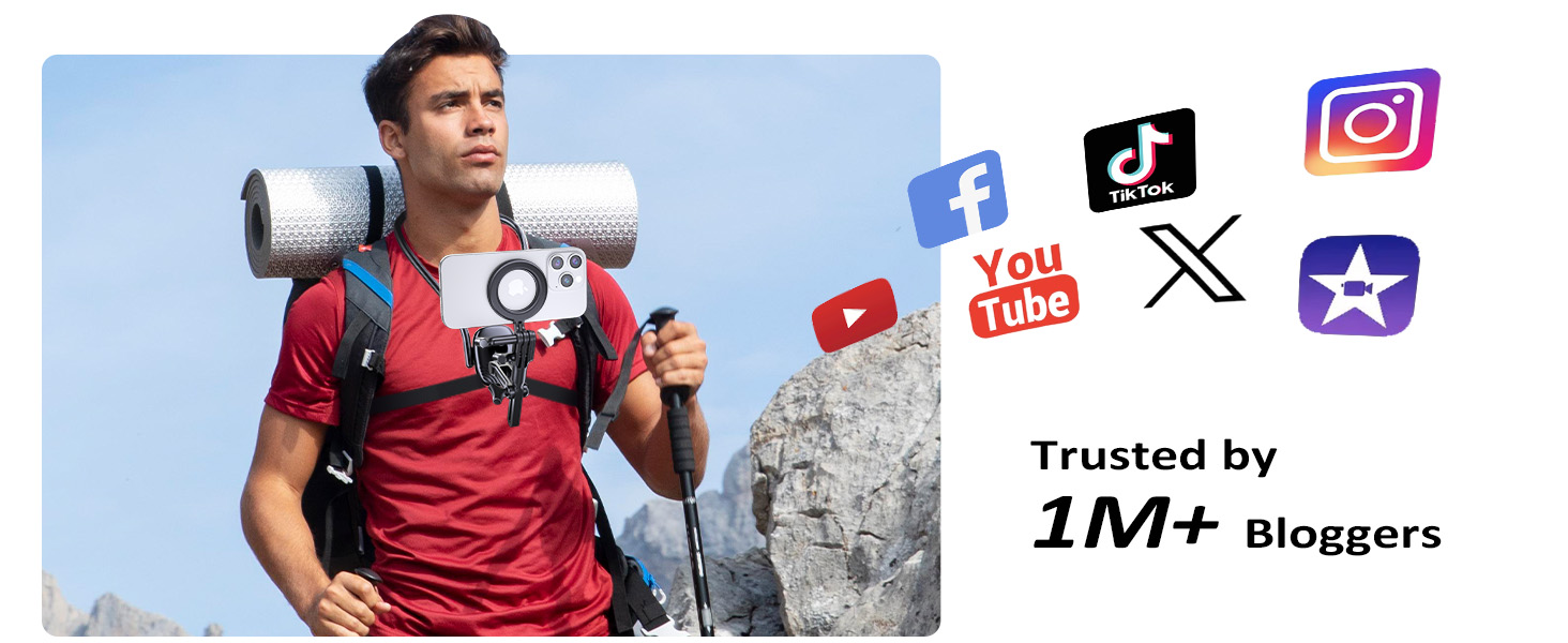 magnetic phone neck mount