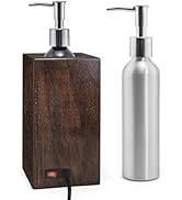 Walnut Wood Massage Oil Warmer Automatic Heating Faster with 2 Massage Oil Pump Bottles Lotion Wa...
