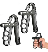 Hautrely Hand Gripper Strengthener, 11-220LBs Adjustable Resistance Grip Strength Trainer with Co...