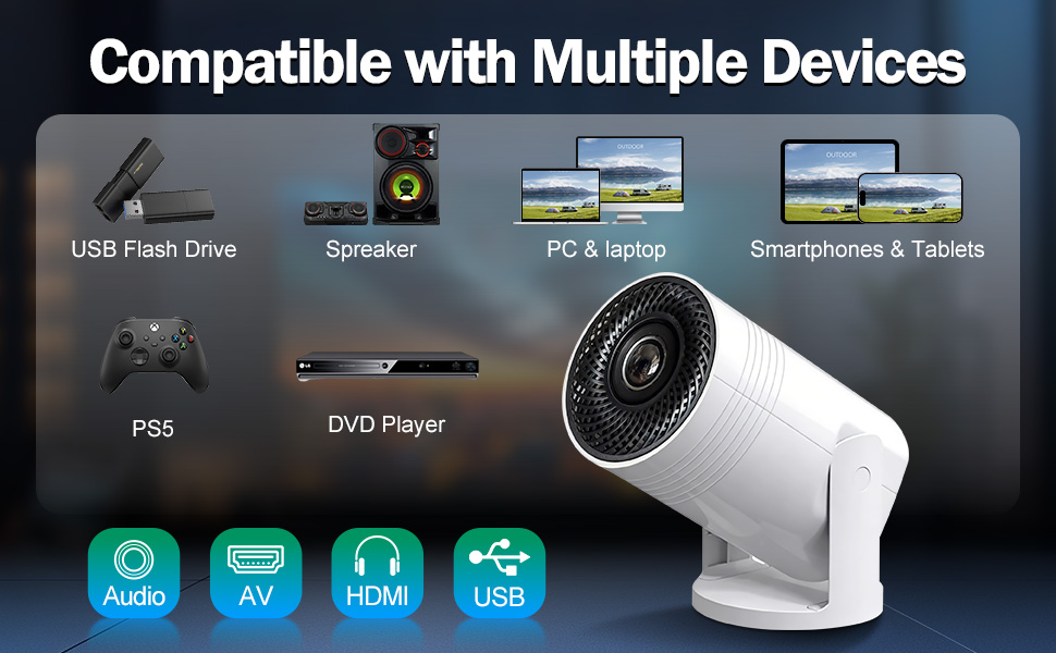 projector;mini projector;portable projector;projector with wifi and bluetooth;projector for bedroom