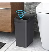 Anborry Bathroom Touchless Trash Can 2.2 Gallon Smart Automatic Motion Sensor Rubbish Can with Li...