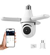 TOWODE Light Bulb Security Camer,LED Light Bulb Camera 3MP HD Smart Garage Security Camera with A...