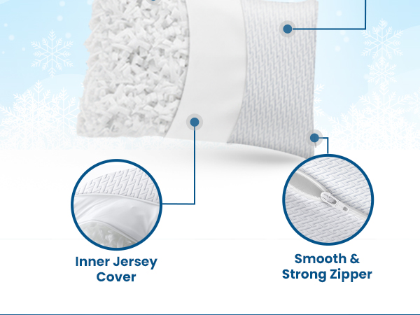 cooling pillow, shredded memory foam pillows, utopia bedding queen pillows, king size pillows
