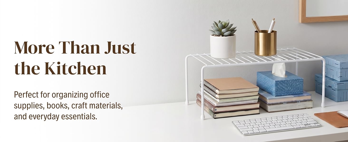 Sturdy Metal Shelf Risers - Double Your Counter Space
