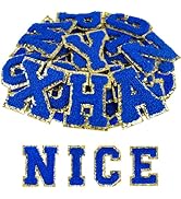 ASTARON 26 Pcs Self Adhesive Letter Patches Chenille Letters Stickers, A-Z Embroidered Applique P...