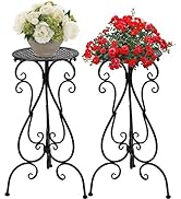 NAKUPE 22.5" Tall Plant Stand, Outdoor/Indoor Heavy Duty Potted Planter Rack | Metal Flower Pot H...