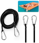 118 Inch Lily Pad Bungee Cord with Floating Locking Carabiners, Heavy Duty Foam Water Pad Anchor ...