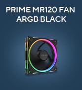 ASUS Prime MR120 ARGB Fan Black Single Pack, 28mm Extra-Thick Frame, Quiet, high-Performance Cool...