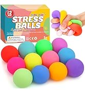12 Pack Slow Rising Stress Ball,Stress Balls for Kids Adults,Stretchy Fidget Toys for Stress Reli...