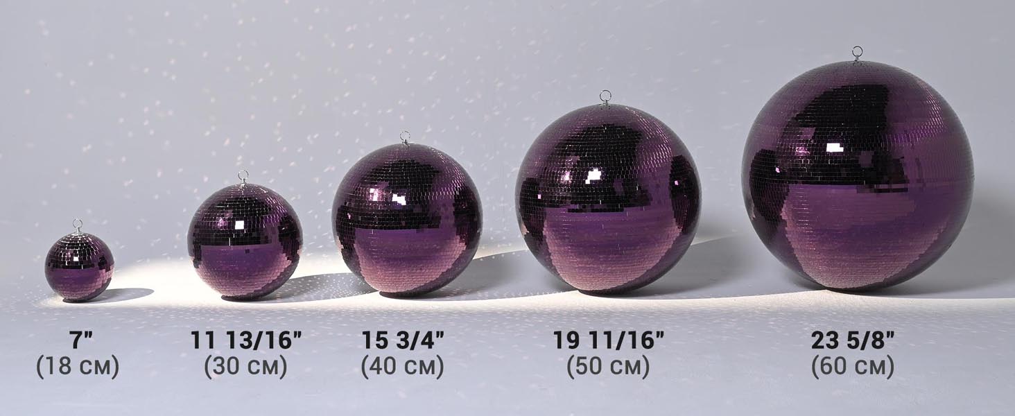 Large Purple Disco Ball 5 Set