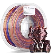 LANDU Silk PLA Filament 1.75mm 3D Printer Multicolor Filament Gradient Color Changing Filament 1k...