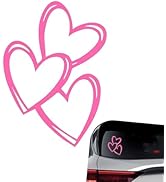 YAWUROU Car Heart Decal Sticker, Waterproof Vinyl Car Heart-Shaped Decal, Self-Adhesive Romantic ...
