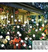 2026 Upgraded Solar Lights Outdoor, 8 Pack Solar Garden Lights with 2 Modes, Firefly Lights Outdo...