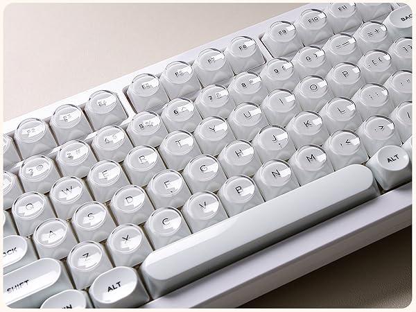 Keyboard Caps with Translucent Jelly-Like Appearance