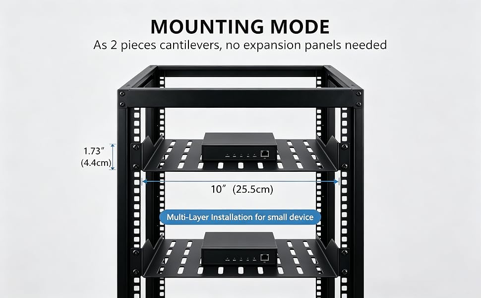 10 inch rack shelf