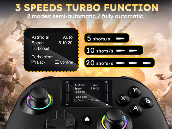 PC and Switch controllers have 3 Turbo speed settings