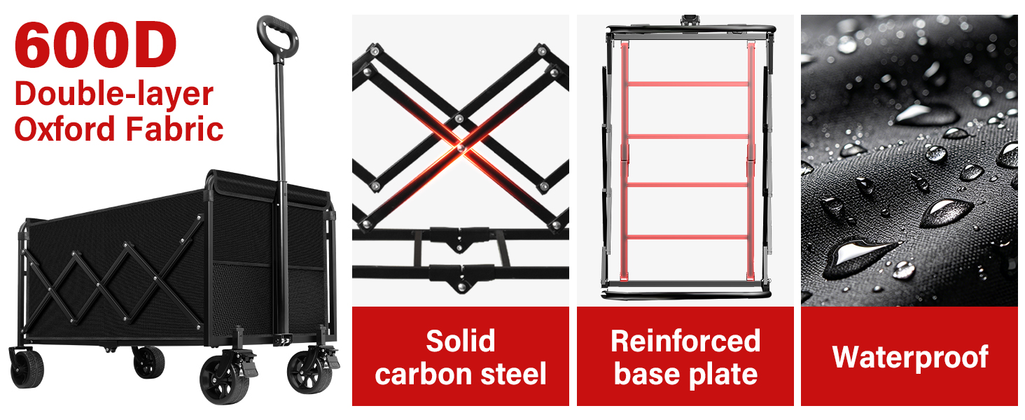 collapsible wagons carts foldable heavy duty