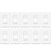 Dimmer Light Switch,Greencycle 10PK 3 Way Dimmer Switch for Dimmable 150W LED CFL Light,600W Halo...