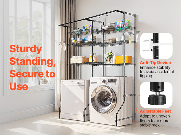 washer and dryer shelves