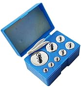 TEXALAN M2 Class Scale Balance Calibration Weight Set - 10-500g 8PC Set with Case (8pcs : 10g,20g...