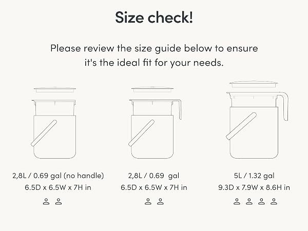 Countertop Food Waste Bin Kitchen Compost Bucket