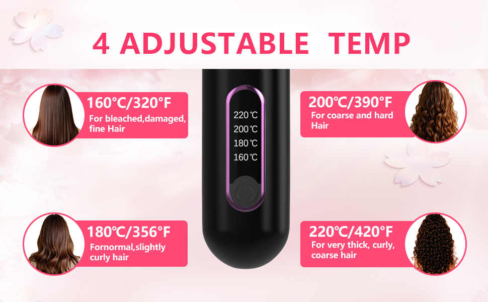 4-level temperature control, suitable for all hair types!
