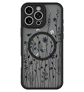 BITOBE Floral Case for iPhone 16 Pro Max [Compatible with MagSafe] Cute Flower Pattern Case for W...