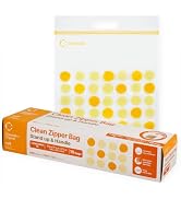 CLEANWRAP Stand Up Food Storage Zip Bags with Handles, BPA-Free, XL*15 Pcs | BPA-free, FDA-compli...
