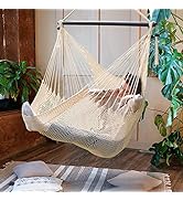 Bathonly Large Hammock Chair with Spreader Bar, Caribbean Hammock Swing Chair, XL Hammock Chair O...