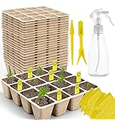 320Cells Seedling Start Trays,20 Pack Peat Pots Seedling Pots Biodegradable,Seedling Starter Kit,...