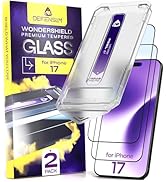 Defenslim for iPhone 17 Screen Protector (2Pack), Easy Auto-Dust &amp; Align Install Kit, 6.3" Temper...