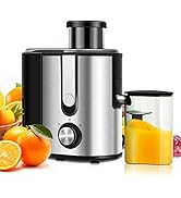 COSTWAY Juicer Machines with 2.5inch Wide Mouth, 400W Masticating Juicer Extractor with Dual Spee...