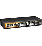 keepLiNK 8 Port 2.5G Switch Unmanaged, Ethernet Switch with 8 x 2.5G Base-T Ports, 1 x 10G Base-T...