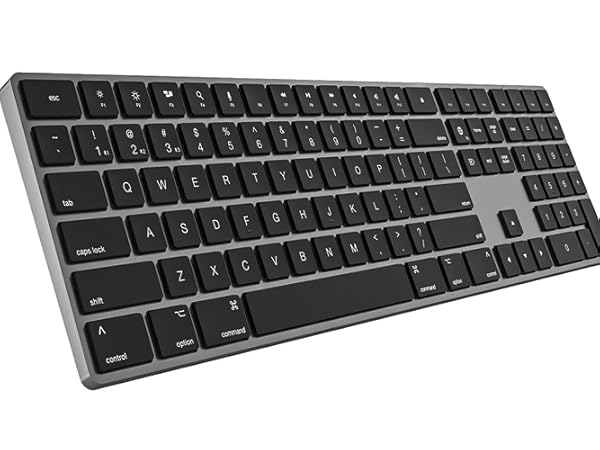 Large Print Aluminum Bluetooth Keyboard for Mac,Computer Wired Keyboard for Ipad+USB Dual Mode
