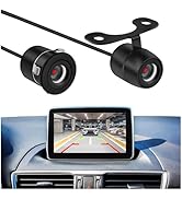 Car Reverse Backup Camera - [HD Night Vision] [170°Wide Angle] Front Side Rear View Camera with D...