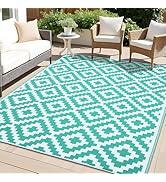 OLANLY Waterproof Outdoor Rug 5x8 ft, Plastic Straw Rug for Camping, RV Mat Outside, Outdoor Carp...