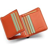 Alldaily RFID Credit Card Wallet for Men Small Bifold Front Pocket Wallet with 2 ID Windows