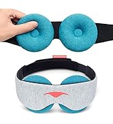 Manta Cool Sleep Mask - Blackout Cooling Eye Mask with Zero Eye Pressure, Ceramic Cooling Beads S...