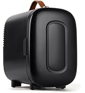 FANSEXPERT Mini Fridge for Bedroom, 4 Liter/6 Cans Skincare Small Refrigerator, AC/DC Portable Mi...