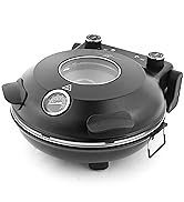 KLAIF 12" Electric Countertop Pizza Oven With Ceramic Stone, Dual Adjustable Temperature Controls...